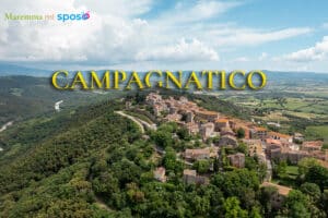 Una veduta aerea di Campagnatico