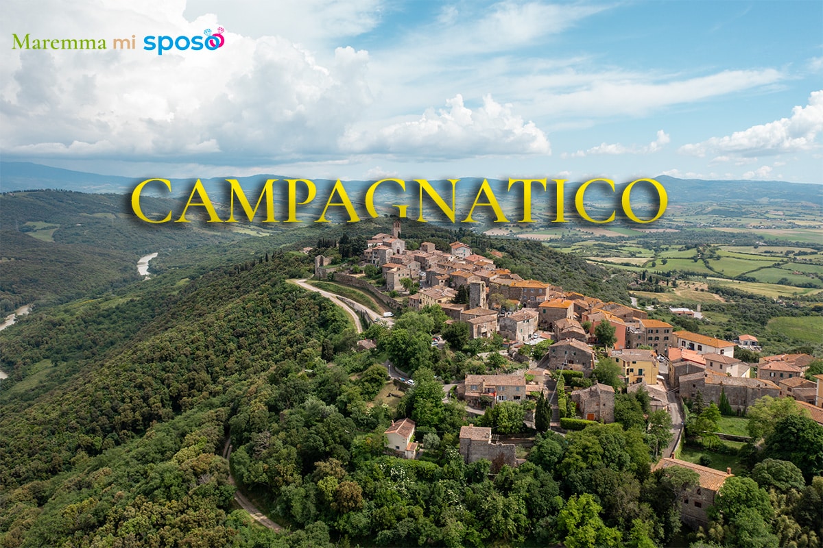 Una veduta aerea di Campagnatico